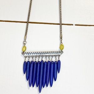 Boho Inspired Fringe Bead Necklace